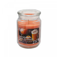 Pot parfumé de 18 oz à arôme de citrouille épicée avec couvercle en verre - ensemble de 2 bougies