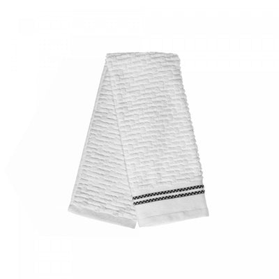 Luxury Stitch Hand Towel 16 x 27 White - Set of 6 Towels|Essuie-mains brodé luxueux 16 x 27 blanc - ensemble de 6 serviettes