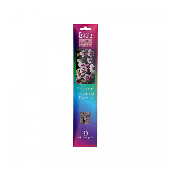 Bâtons d’encens à arôme de patchouli d’Esscents - ensemble de 8 paquets de bâtons d’encens