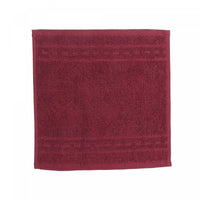Débarbouillette nattée bourgogne 12 x 12 - ensemble de 6 serviettes
