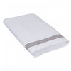 Serviette de bain brodée luxueuse 27 x 50 blanche - ensemble de 2 serviettes