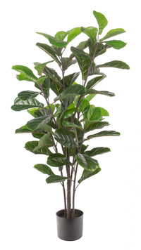Ficus lyrata artificiel de 57 po pour l’intérieur et l’extérieur en pot noir