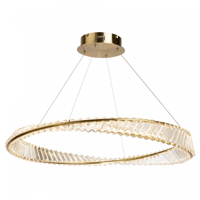 Luminaire suspendu Stella à DEL de 50 W en laiton brossé