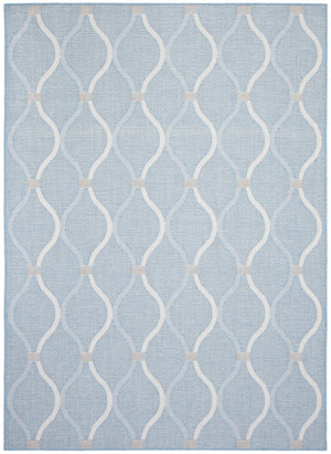 Carpette Neisha Abstract bleu clair 6 pi 7 po x 9 pi 6 po
