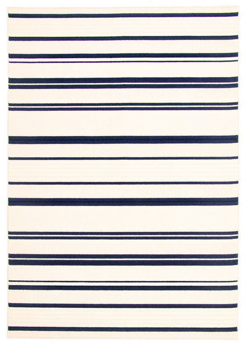 Carpette Talya bleueivoire 4 pi 7 po x 6 pi 7 po