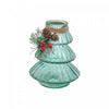 Vase en verre en forme d’arbre de Noël avec pomme de pin