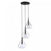 Luminaire suspendu Conic noir à 3 ampoules