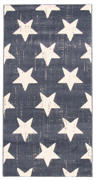 Carpette Ira bleu marine 2 pi 8 po x 4 pi 11 po