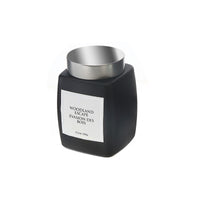 Bougie parfumée carrée de luxe de 13,2 oz à arôme d’évasion des bois avec couvercle - ensemble de 2