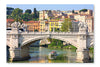 Ponte Vittorio Emanuele Ii In Rome, Italy 24 po x 36 po : Cadre d'art mural et panneau de tissu