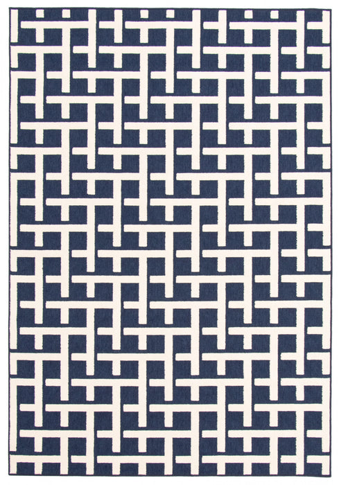 Carpette Brangane bleue 4 pi 7 po x 6 pi 7 po