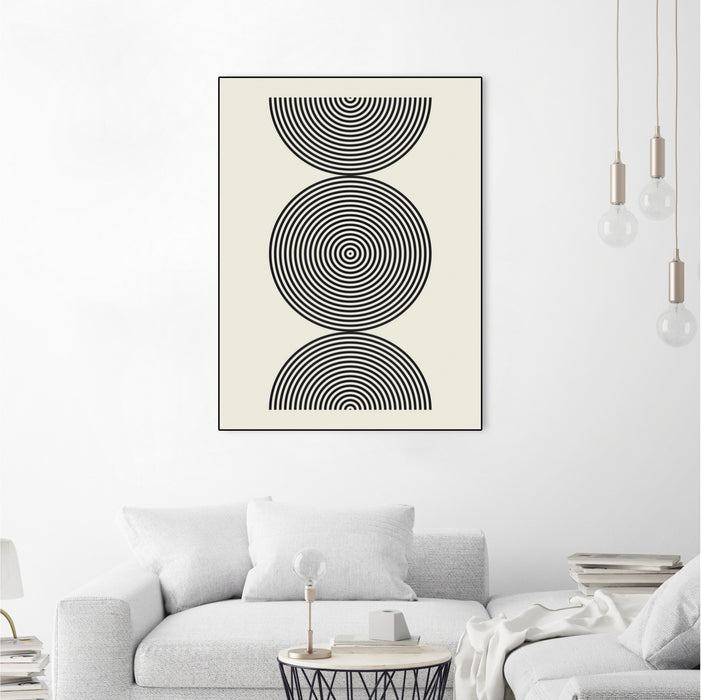 Œuvre d’art murale sur toile encadrée noire « Simplicity Ii » 18 x 24