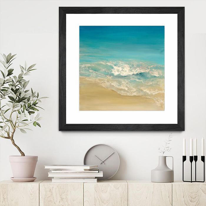 Œuvre d’art murale encadrée noire et mate « Coastal Viewpoint Ii » 36 x 36
