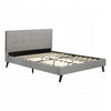 Fusion Lit complet rembourré Double - Gris clair