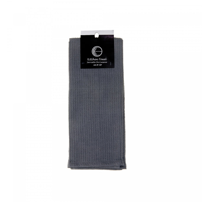 Linge à vaisselle gris à motif gaufré - ensemble de 6
