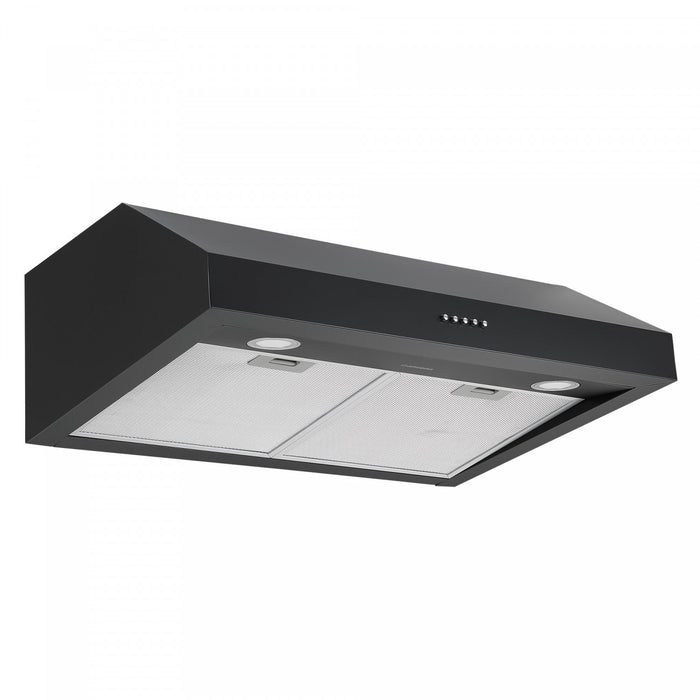Hotte de cuisinière sous l'armoire Ancona de 30 po à conduit - AN-18041BLK