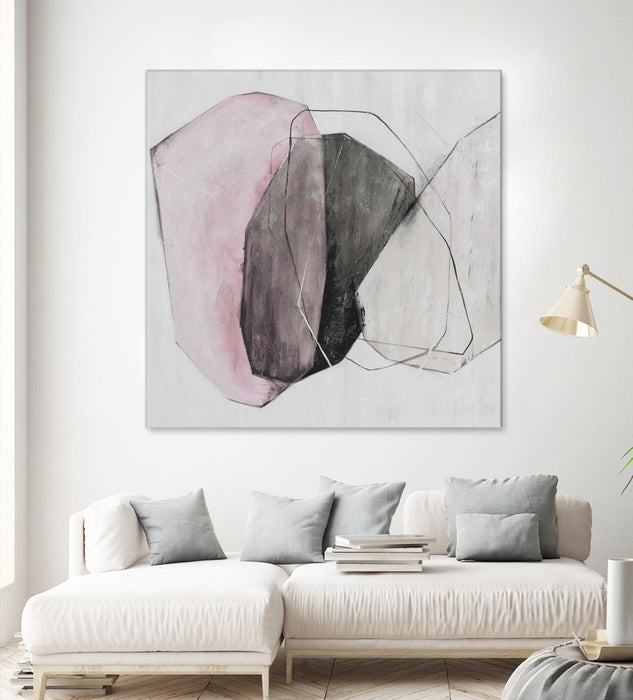 Œuvre d’art murale Giant Art « Tickled With Pink » 54 x 54
