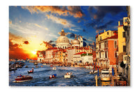  Amazing Venice On Sunset 16 po x 24 po : Cadre d'art mural et panneau de tissu