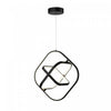 Luminaire suspendu carré Sienna noir à DEL de 30 W