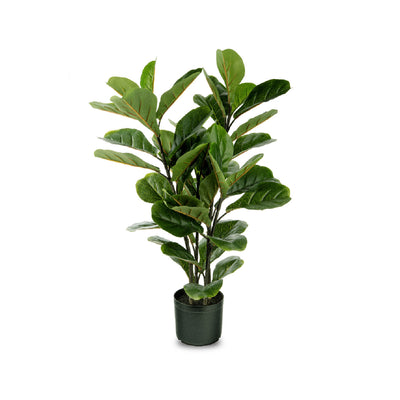 Artificial 35" Fiddle Leaf Indoor & Outdoor In Black Pot 
