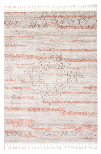 Vera Aztec Ivory/Copper Area Rug - 7'10" x 10'5"