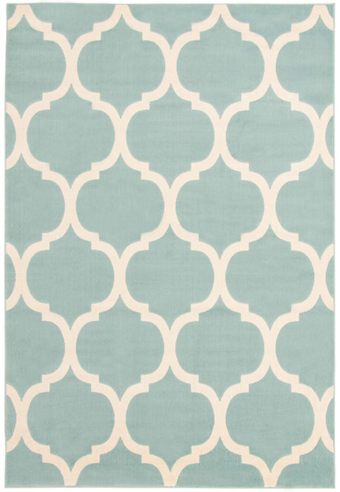 Carpette Aliya turquoise 5 pi 3 po x 7 pi 7 po