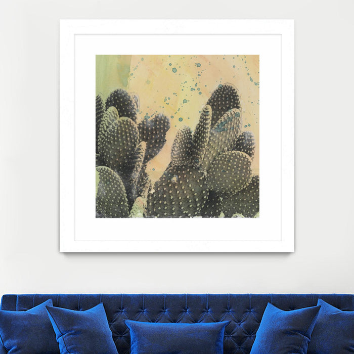 Œuvre d’art murale encadrée blanche et mate « Desert Dreams Ii » 30 x 30