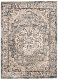 Carpette Octavian Tabriz bleu-ivoire - 3 pi 11 pox 5 pi 11 po