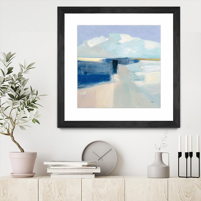 Œuvre d’art murale encadrée noire et mate « Sand And Sky » 30 x 30