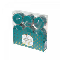 Paquet de 9 bougies chauffe-plats surdimensionnées à arôme de jardin du matin dans des godets transparents - bougie de 19 g