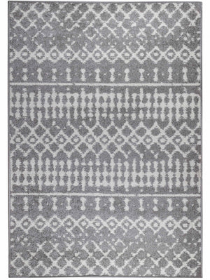 Carpette Lavan grise à motifs marocains 4 x 6