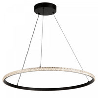 Luminaire suspendu Nova noir à DEL de 30 W