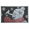 Tapis de plancher avec bonhomme de neige et cardinal, en caoutchouc