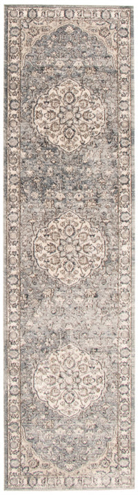 Carpette Octavian Tabriz bleu-ivoire - 2 pi 7 pox 8 pi 2 po