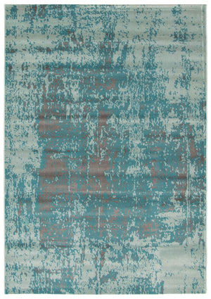 Carpette Mariam turquoise 4 pi 7 po x 6 pi 7 po