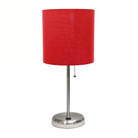 Lampe de table Limelights rouge avec pied mince et port de recharge USB