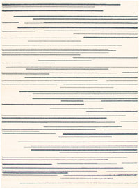 Carpette Faith crème-couleur pétrole - 5 pi 3 pox 7 pi 3 po