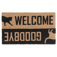 Paillasson en fibre de coco « Welcome » et « Goodbye »