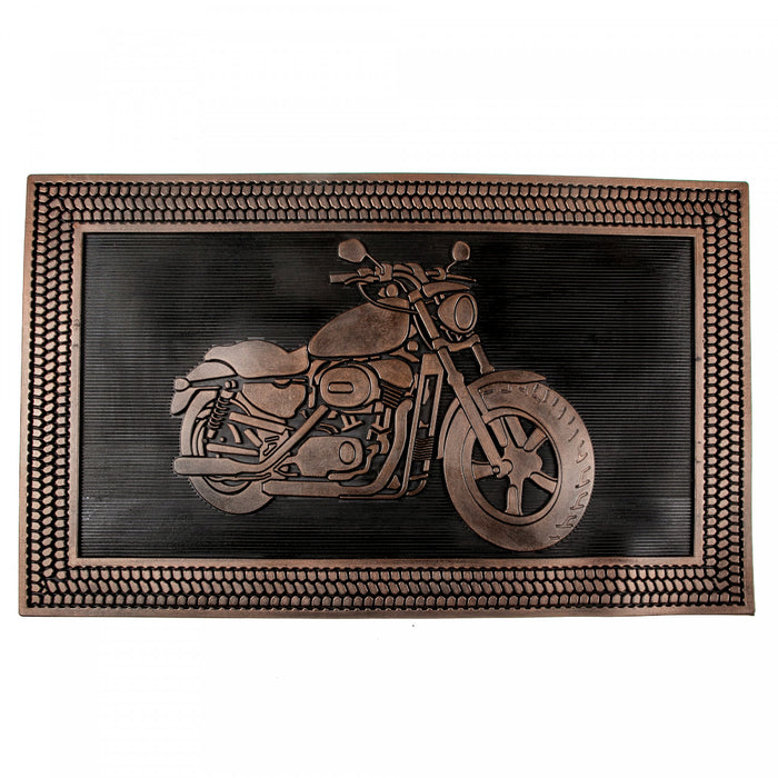 Tapis de plancher en caoutchouc orné d’une moto Harley