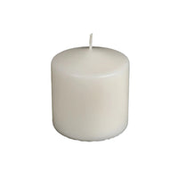 Chandelle pilier blanche non parfumée de 2,75 po x 3 po - ensemble de 2 chandelles