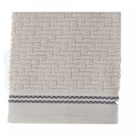 Débarbouillette brodée luxueuse 12 x 12 taupe - ensemble de 6 serviettes