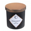 Bougie parfumée noir mat de 7 oz à arôme de mélange de mangue avec couvercle - ensemble de 2
