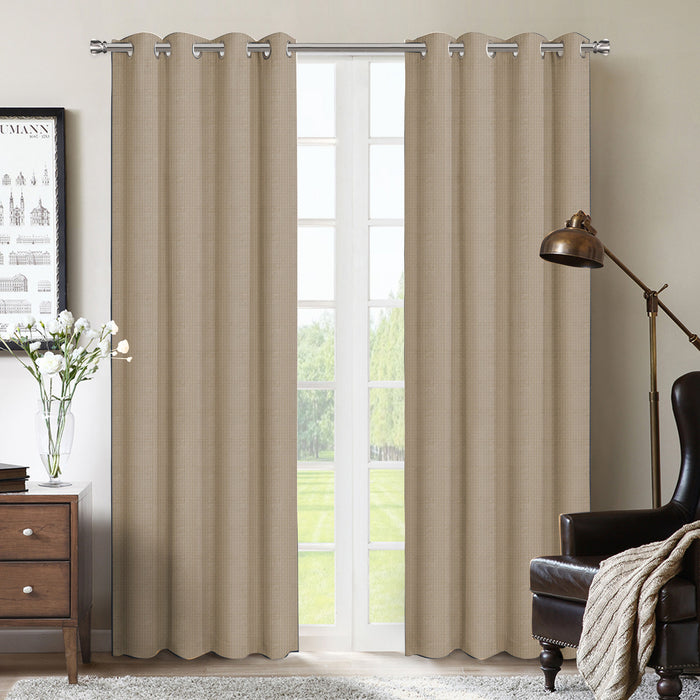 Rideau coupe-lumière oeillets Allegheny 54 po x 84 po (paire) taupe