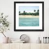 "Paradis Ii" Matted and Framed Black 36x36 Wall Art