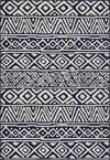 Carpette Lav bleu marine à motifs géométriques 7 x 10