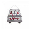 Décoration murale camion avec gnomes en panneaux de fibres à densité moyenne - décoration murale « Welcome »