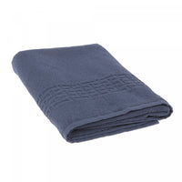 Serviette de bain nattée bleu marine 27 x 50 - ensemble de 2 serviettes