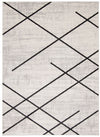 Carpette Damali ivoire et noire lavable à la machine - 8 pi 0 po x 10 pi 0 po