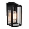 Applique murale II Lakewood noir mat à 1 ampoule pour l'extérieur