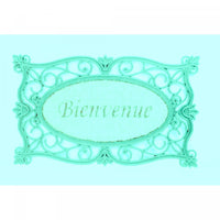 Tapis de plancher « Bienvenue » en caoutchouc et tapis-brosse de style victorien